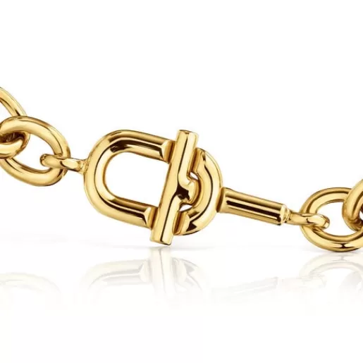 Sale MANIFESTO chain bracelet with 18 kt gold plating over silver Silver Bracelets | Chain Bracelets