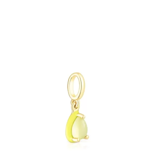 New Vibrant Colors Pendant with chalcedony and colored enamel Silver Pendants | Small Pendants